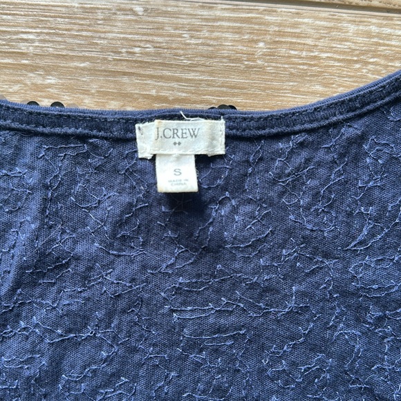 J. Crew Sequin Anchor Nautical Racerback Tank Top Size S - Picture 3 of 10